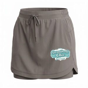 RBX Active Dolphin Grey Stretch Woven Skort Plus Size 3X Tulip Hem 308000 NWT